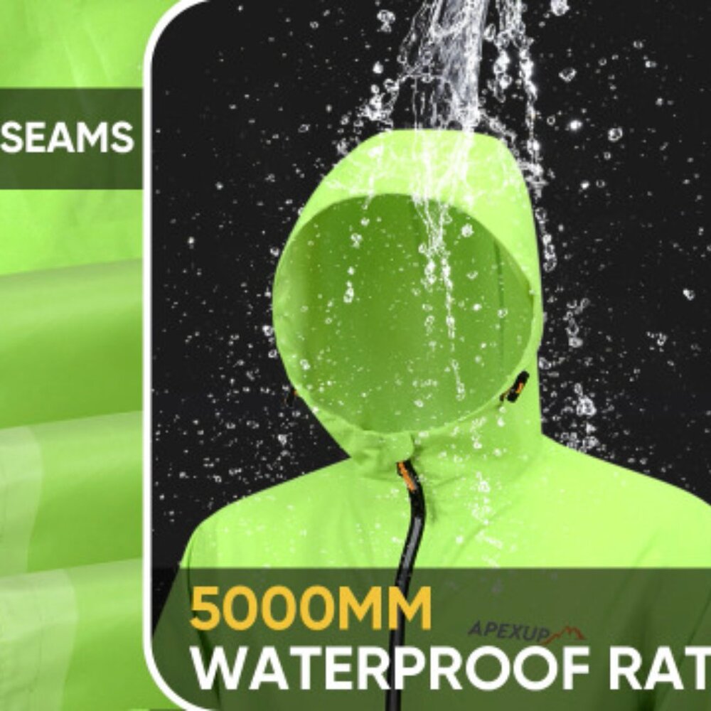 Lightweight Waterproof Rain Jacket Packable Refle… - image 8